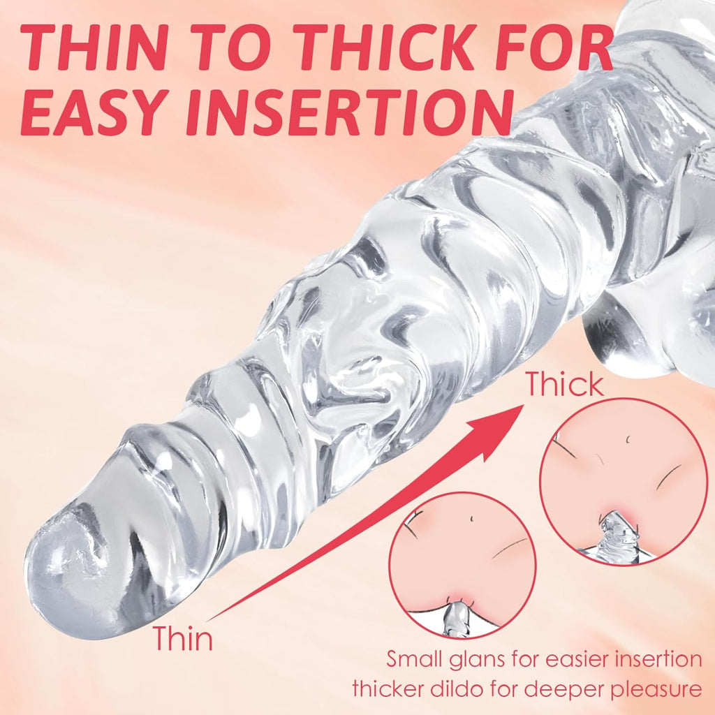 MoonRipple 11.8" Advanced Clear Dildo