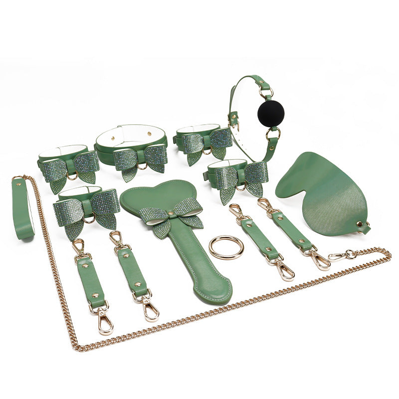 Green Wholesale All You Need Colorful Leather Bondage Kit
