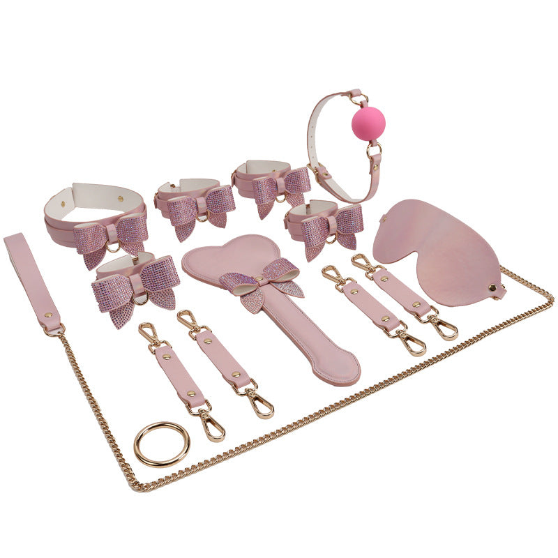 Pink Wholesale All You Need Colorful Leather Bondage Kit